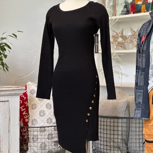 almost famous black dress ALMOST FAMOUS DRESSY LITTLE BLACK DRESS-XL
